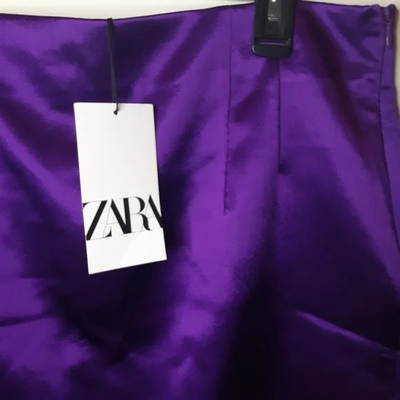ZARA satin effect high waist skirt - Picture 9 of 9